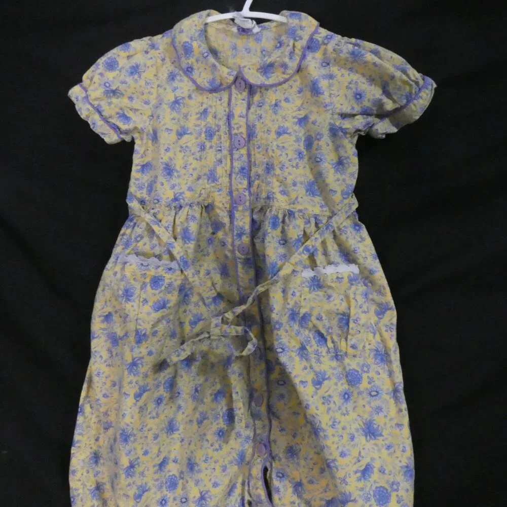 CORNELLOKI | size 3/4 | Vintage Floral Button-Up Dress | Pockets | Short Sleeves - Picture 6 of 16